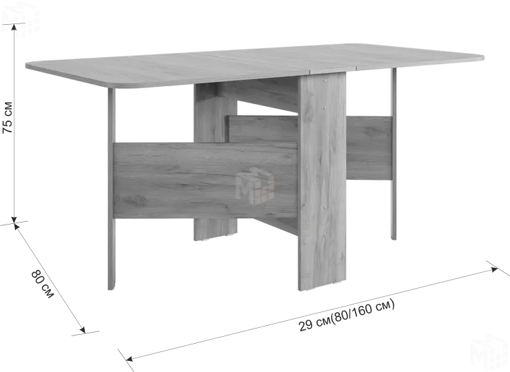 Стол-книжка раскладной Мечта 2 дуб крафт золотой