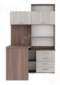 Компьютерный стол ПКС-11 Ясень Шимо тёмный - Ясень Шимо светлый