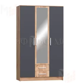 Шкаф Мартина 3-х створчатый (дуб крафт/графит)