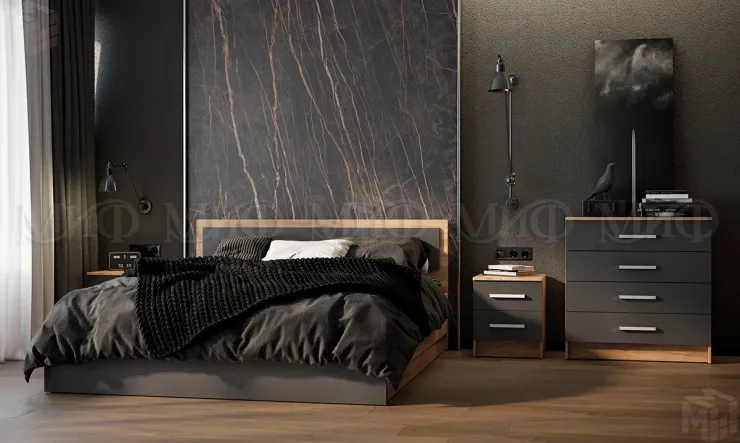 Комод Мартина 800 (дуб крафт/графит)