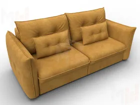 Диван прямой Лига-100 НПБ ( BRUT 10 желтый )