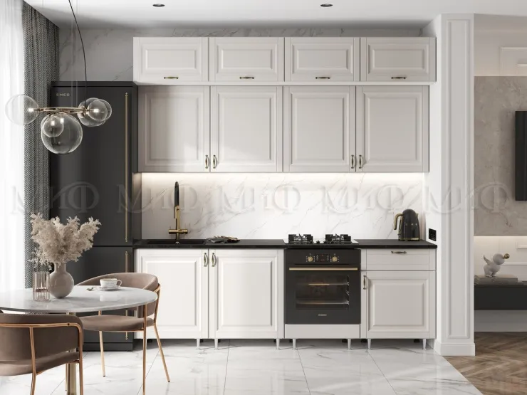 Кухня Престиж 2,4 Браш лайт грей