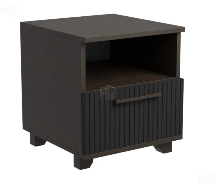 Тумба прикроватная Копенгаген с ящиком (венге/черный матовый)