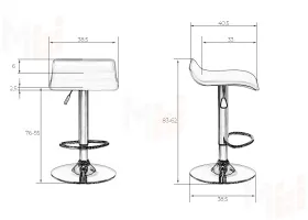 Стул барный DOBRIN TOMMY BLACK (чёрный)