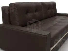 Диван прямой с декором Лига-096 НПБ ( Коричневый\Бежевый )