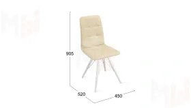 Стул Аспен К3 Белый матовый, Велюр Confetti Cream