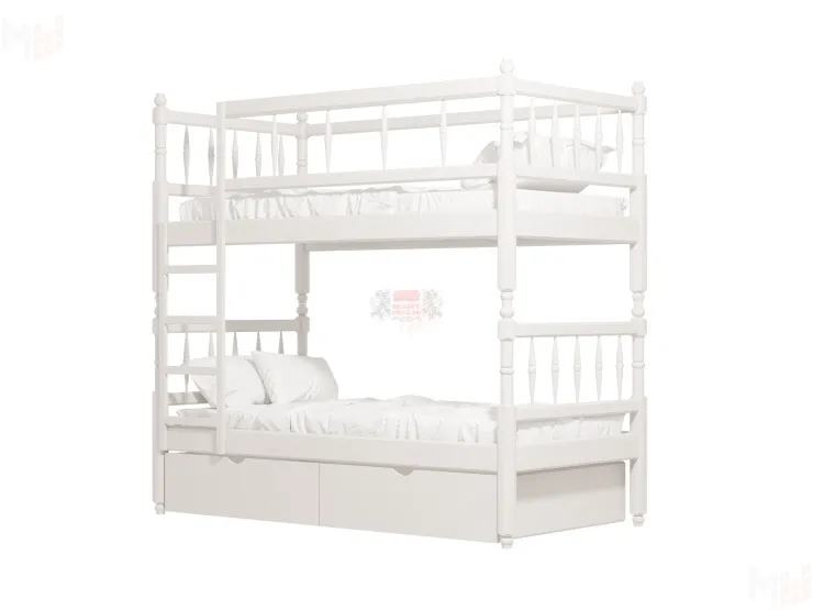 Кровать 2-х ярусная № 2 ( с фигурными спинками)