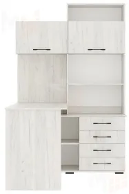 Компьютерный стол ПКС-11 Дуб Крафт белый