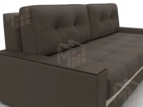 Диван прямой с декором Лига-096 НПБ ( Амур 05 коричневый/бежевый )