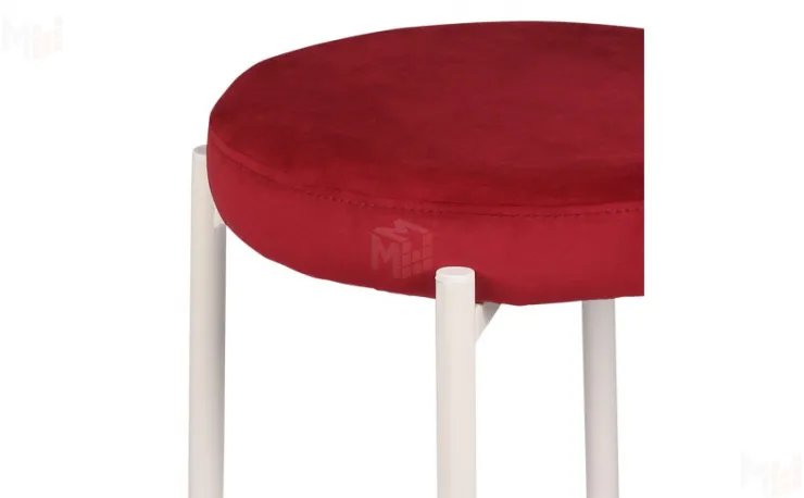 Табурет Кен Confetti  bordo/белый