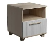 Тумба прикроватная Копенгаген с ящиком (дуб сонома/белый матовый)