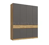 Шкаф Роджина 4-х створчатый (крафт золотой/графит)