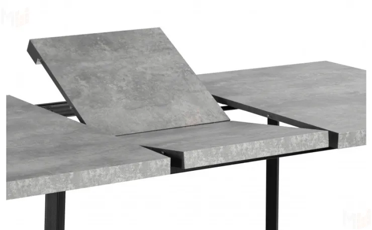 Стол раскладной Лаки Лофт 120 Бетон/Черный