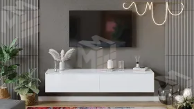 Тумба ТВ Глосс - ТД 319.03.11 Белый глянец, Стекло Белый глянец