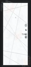 Входная металлическая дверь Граффити-5 Букле черное/Snow Art