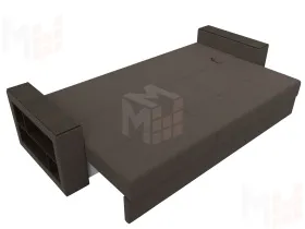 Диван прямой Дубай Лайт полки слева ( Коричневый )