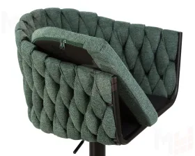 Стул барный DOBRIN LEON (зеленая ткань (LAR 275-23))