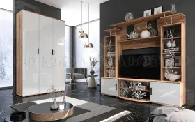 Гостиная Виста (крафт золотой/белый глянец)