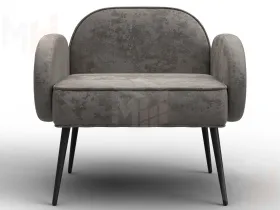 Кресло Лига-086 ( велюр NUVOLA 27 серо-бежевый )