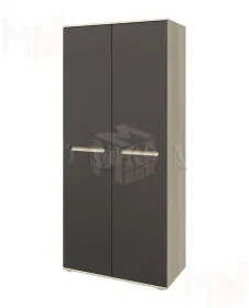 Шкаф 2-х дверный Ким (сонома/графит)