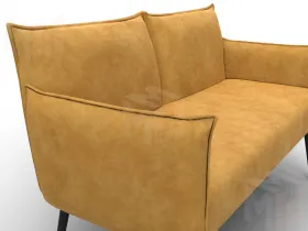 Диван прямой Лига-083 ( велюр BRUT 10 желтый )