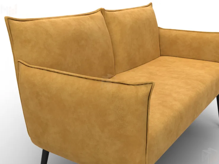 Диван прямой Лига-083 ( велюр BRUT 10 желтый )