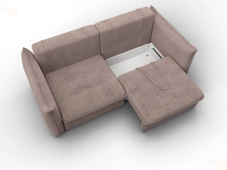 Диван прямой Лига-100 НПБ ( TOWER 05 бежевый )