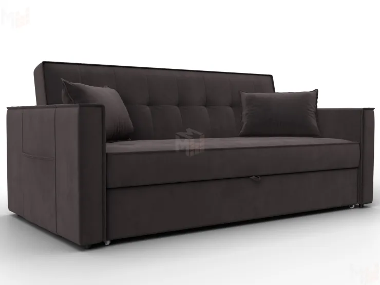 Диван прямой Лига-104 (160) ( SEVEN 727 коричневый )