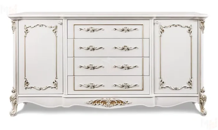 Комод Флоренция белый глянец