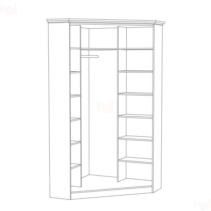 Шкаф для одежды угловой Ливерпуль 13.124.02