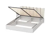 Кровать арт. 031 (Полосы) экокожа Sontex Milk (ПН) 1600x2000