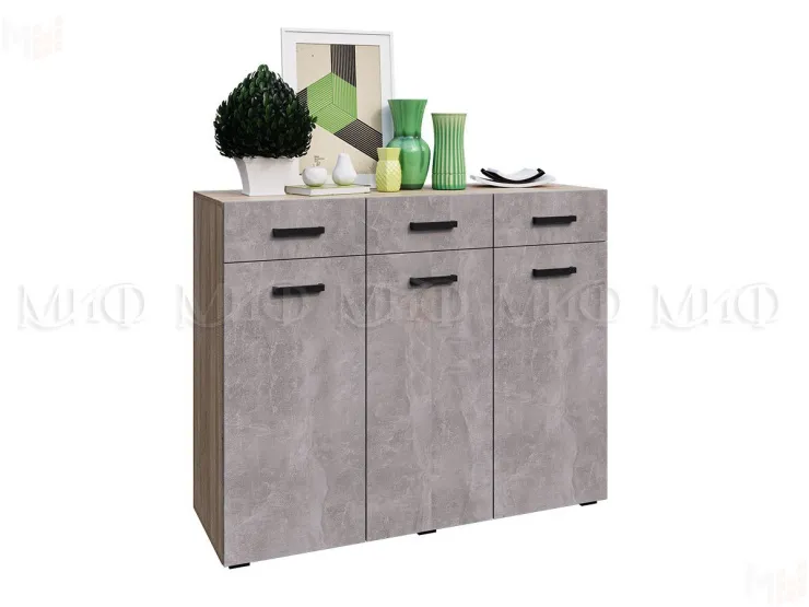 Комод Ненси New ЛДСП (сонома/бетон светлый)