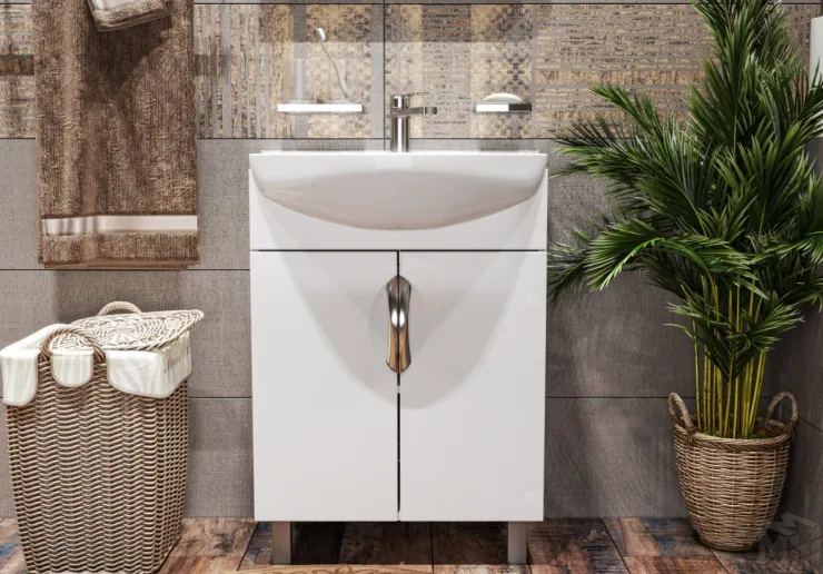 Тумба под умывальник "Амур 60" Стандарт без ящика Айсберг