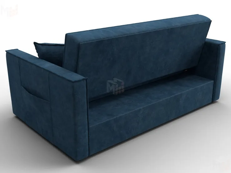 Диван прямой Лига-104 (140) ( BRUT 11 синий )
