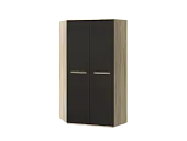 Шкаф Ким угловой универсальный (сонома/графит)