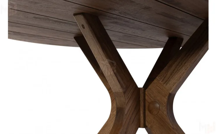 Стол деревянный из массива дуба Эмирель D110 Дуб темный