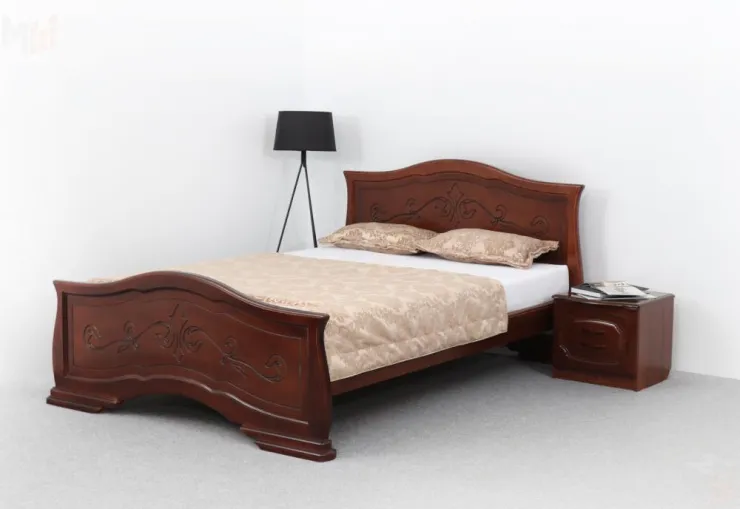 Кровать Людмила 14 орех светлый 1200х2000