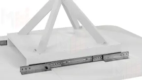 Стол обеденный раздвижной Лиссабон Тип 1 Белый муар, Белый