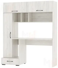 Компьютерный стол ПКС-1 дуб крафт белый