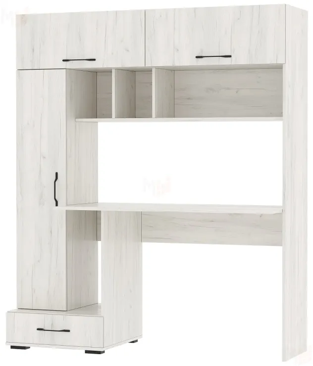 Компьютерный стол ПКС-1 дуб крафт белый