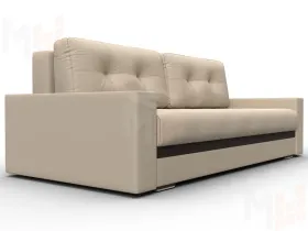 Диван прямой с декором Лига-096 НПБ ( Бежевый;Коричневый )