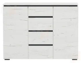 Комод  ГРЕТТА 2С4Я Крафт белый-Антрацит