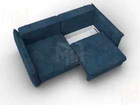 Диван прямой Лига-100 НПБ ( BRUT 11 синий )