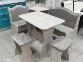 Кухонный уголок Аленка 1 (ясень/рогожка темная)