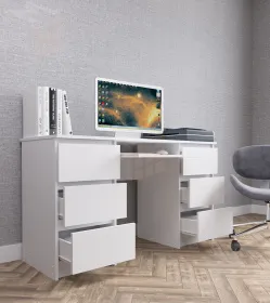 Стол письменный Мори МС-2 белый