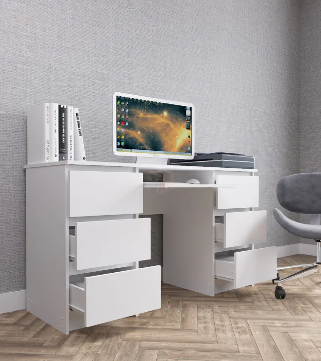 Стол письменный Мори МС-2 белый