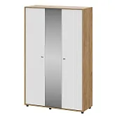 Шкаф трехстворчатый Милан  Дуб Золотой/Белый Матовый