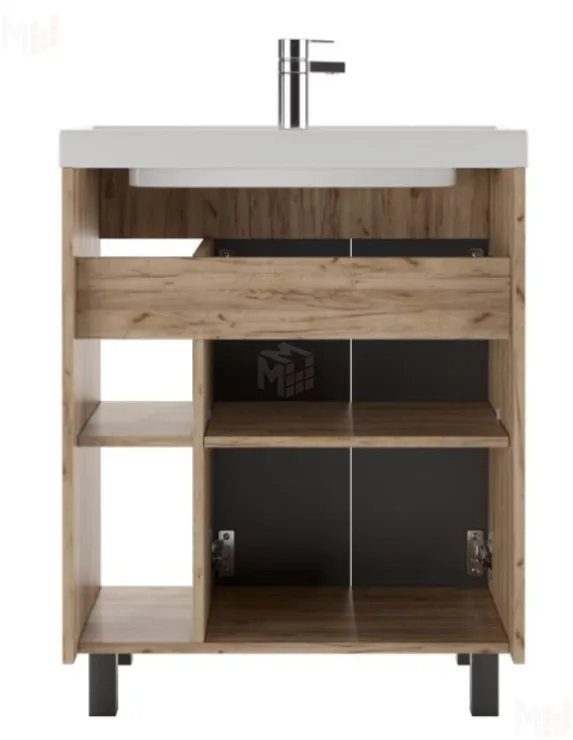 Тумба под умывальник "Фостер 70" Craft без ящика Домино