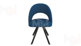 Стул Гэтсби К2 Черный муар, Велюр Confetti Blue