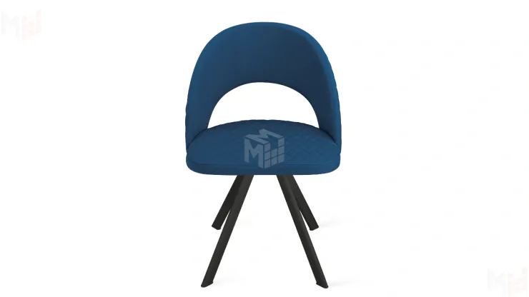 Стул Гэтсби К2 Черный муар, Велюр Confetti Blue